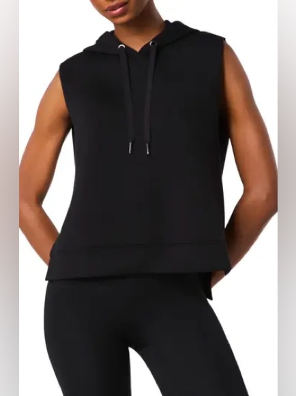 SPANX Air Essentials Sleeveless Hoodie in Black XS